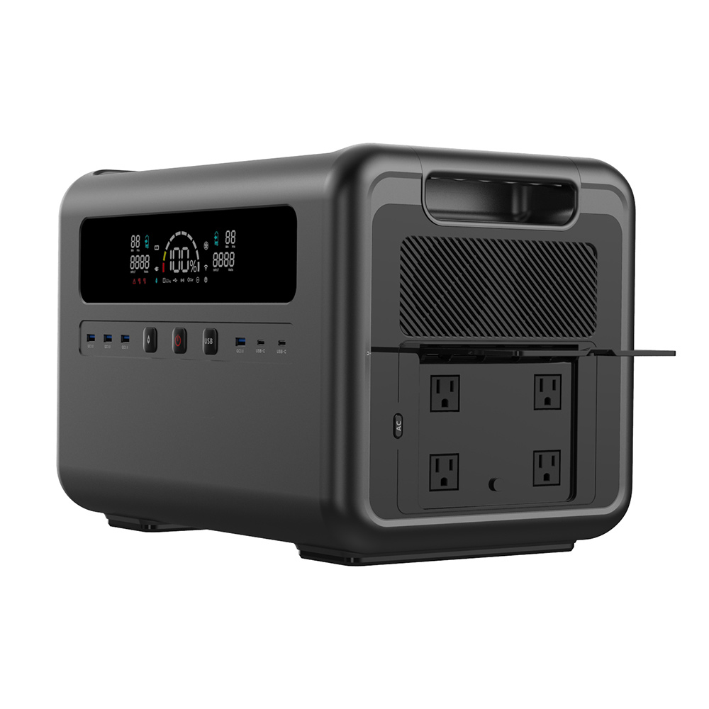 Outdoor Power Station - Générateur solaire 2400W, station d'alimentation portable