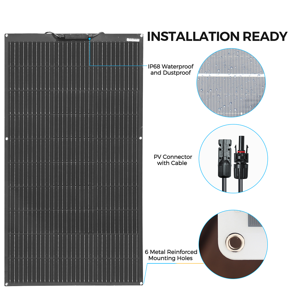 Panneau solaire Flexible 200W  - Solar Panel 200W avis et prix